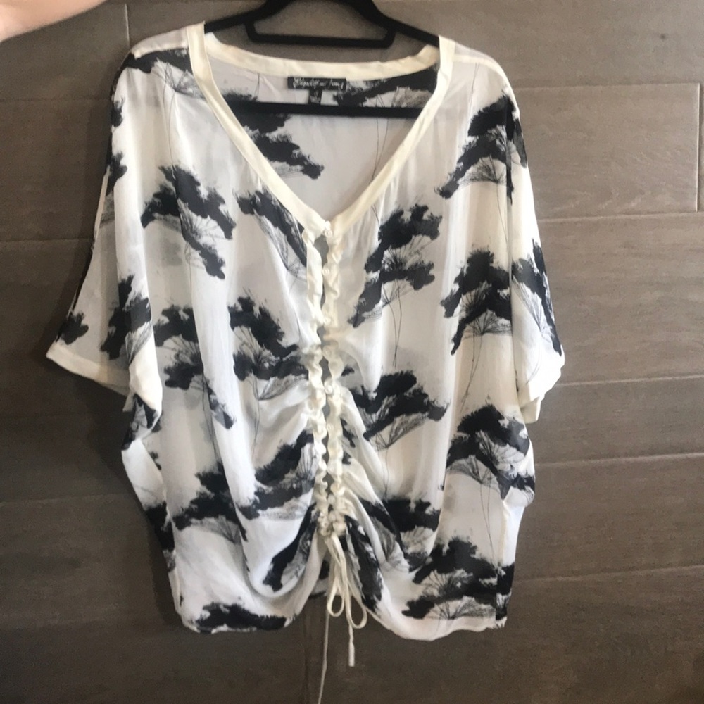 Sheer Elizabeth and James top. Size S